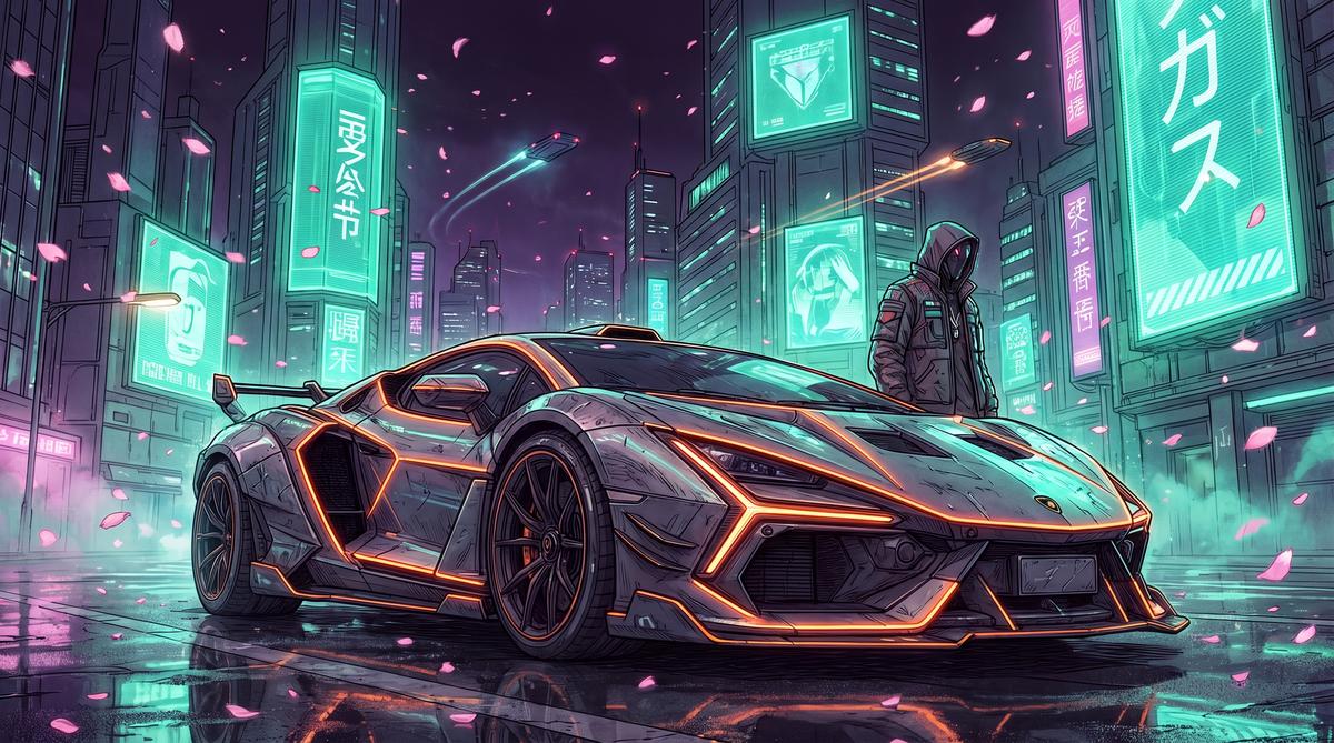 玩物社区-迈凯伦W1超跑动漫